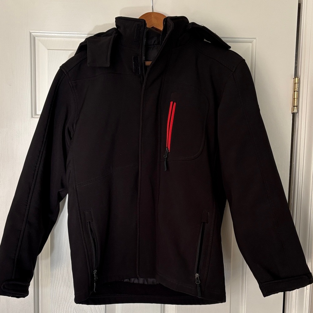 Boys Snozu Black Performance Jacket with removable vest